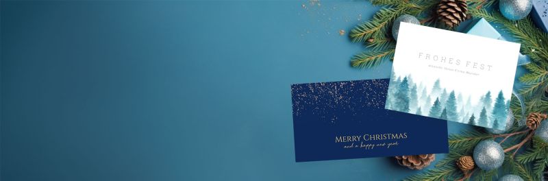 Geschäftliche Weihnachtskarten gestalten